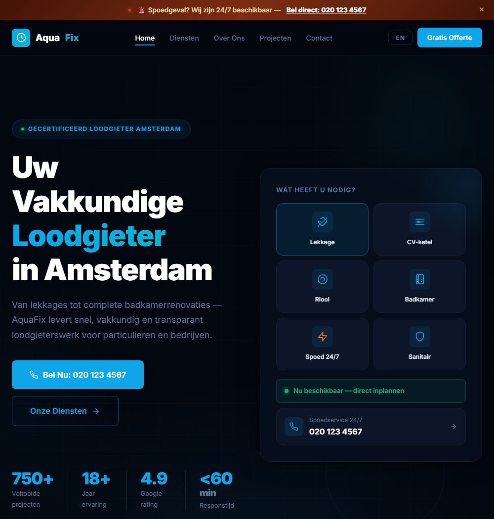 AquaFix Amsterdam live voorbeeld